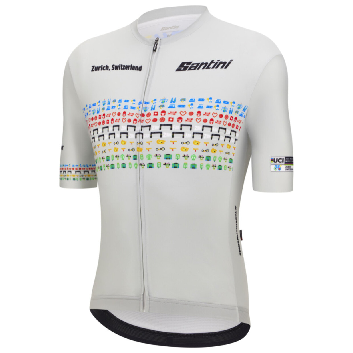 2024 Uci Road And Para-Cycling Road World Championships - Maillot Unisex Zurich - Blanco - Unisex