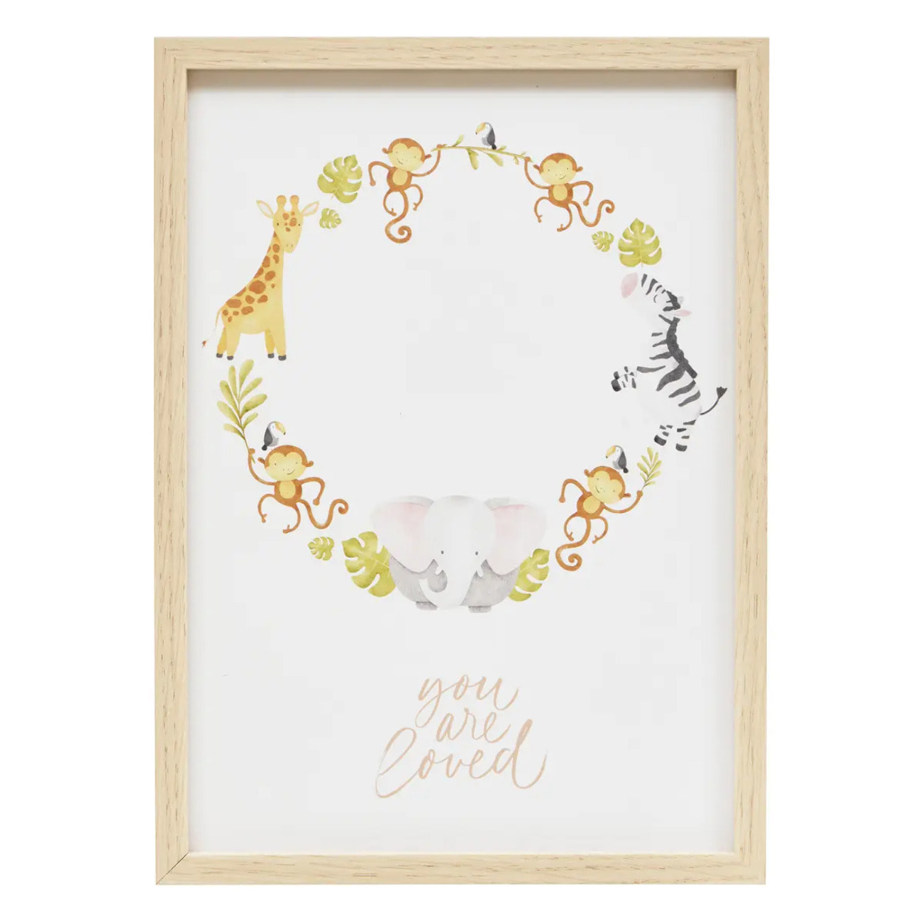Coffret cadre à empreintes 31,6x22,6cm avec tampon encreur Jungle