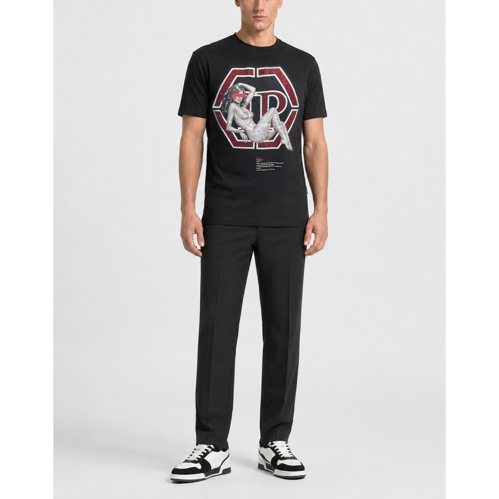 PHILIPP PLEIN T-shirt girocollo a maniche corte HEXAGON