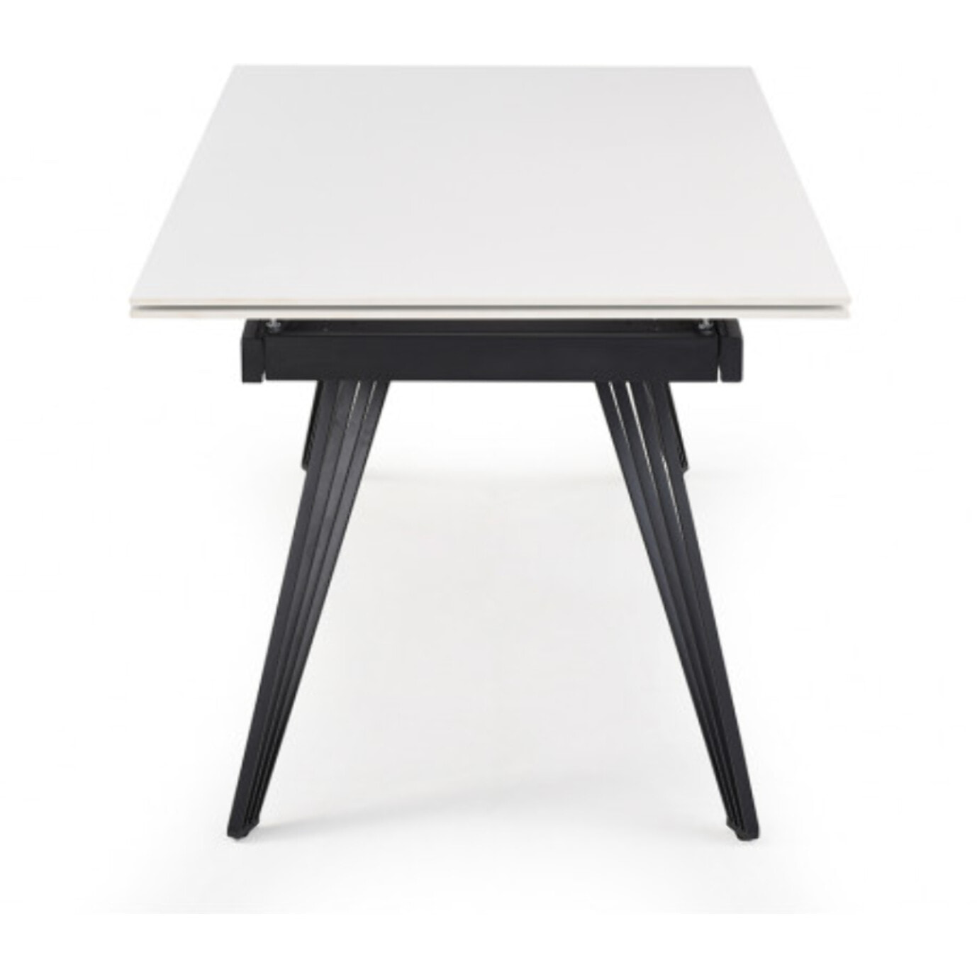 Table extensible en céramique blanc pure L160/240cm - piètement au choix - UNIK