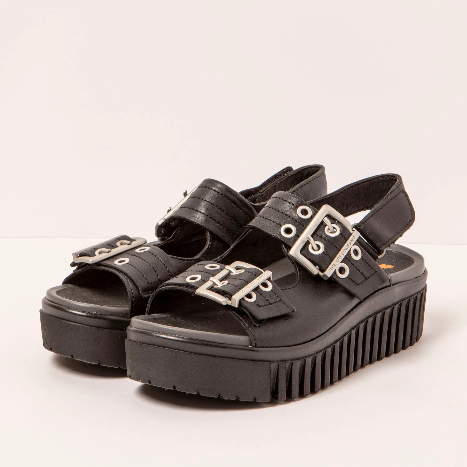 Sandalia de cuña 1579 NAPPA BLACK/BRIGHTON color Black