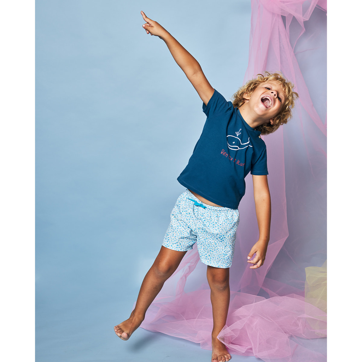 CAMISETA AZUL VERDOSO BALLENA