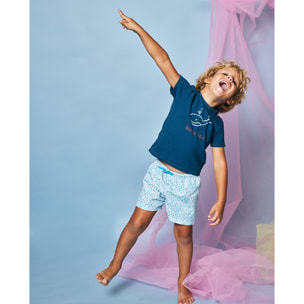 CAMISETA AZUL VERDOSO BALLENA