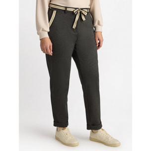Fiorella Rubino - Pantaloni con nastro a contrasto - Grigio
