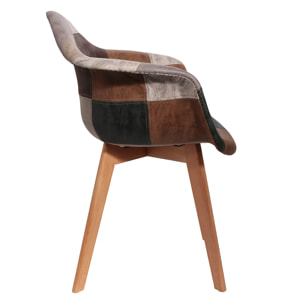 Fauteuil Patchwork Pu - Lot De 2