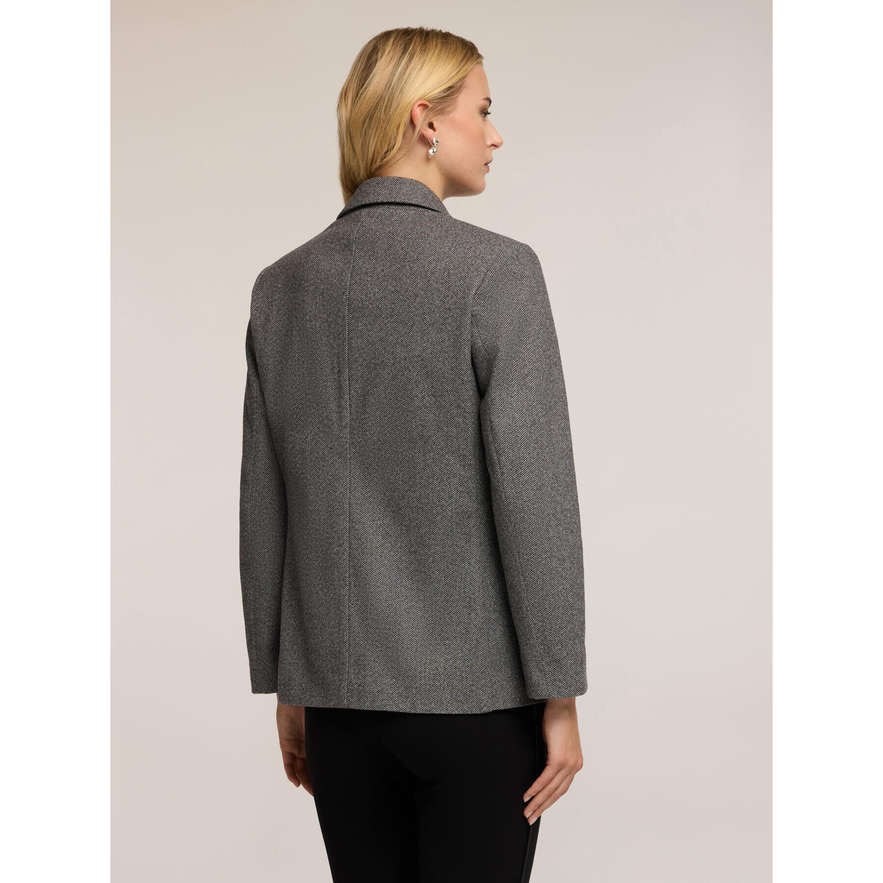 Motivi - Blazer estructurado teñido en hilo - Gris