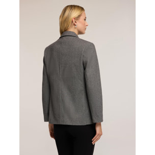 Motivi - Blazer estructurado teñido en hilo - Gris