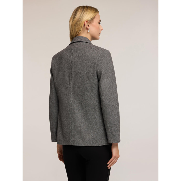 Motivi - Blazer estructurado teñido en hilo - Gris