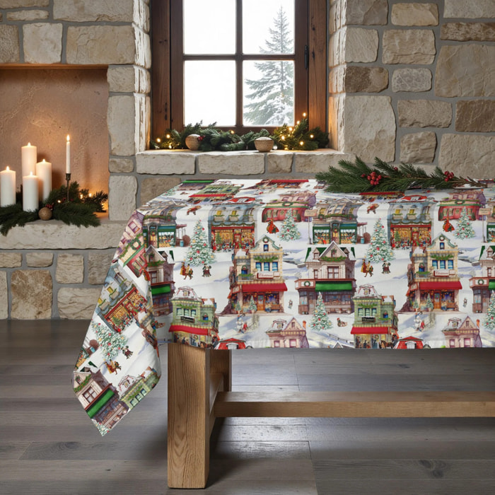 Nappe en résine Anti-tâches Christmas City 1