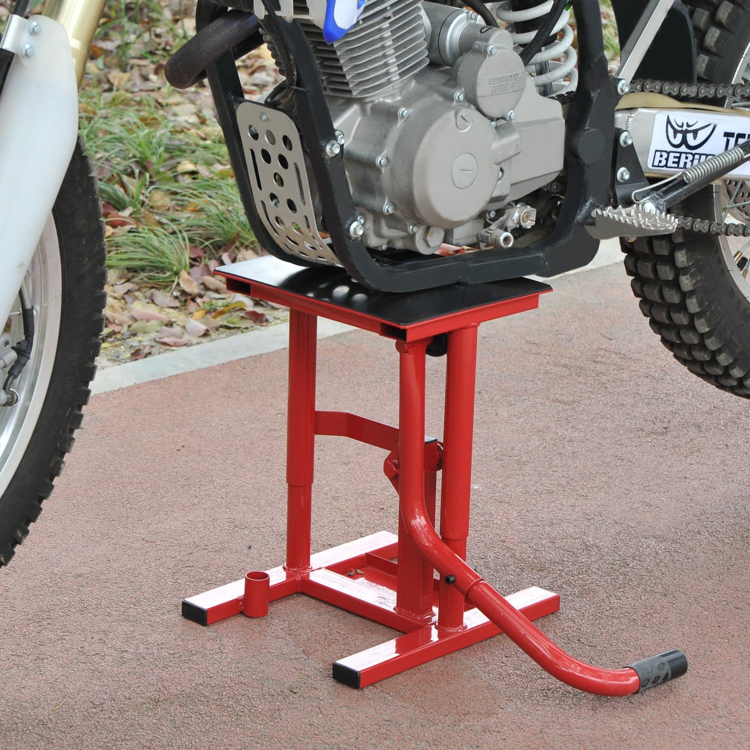 Caballete Elevador Universal Taller Moto Soporte Moto Cross Ajustable Acero