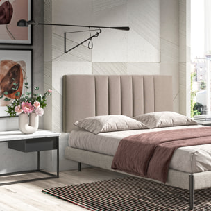 Cabecero – Tapizado en tejido con costuras decorativas