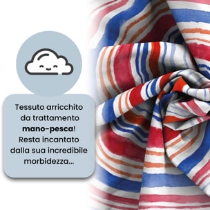 COPRIPIUMINO FANTASY, 100% Microfibra, No Stiro - STRISCE