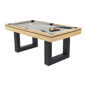 Table multi-jeux 3 en 1 billard et ping-pong en bois ARIES