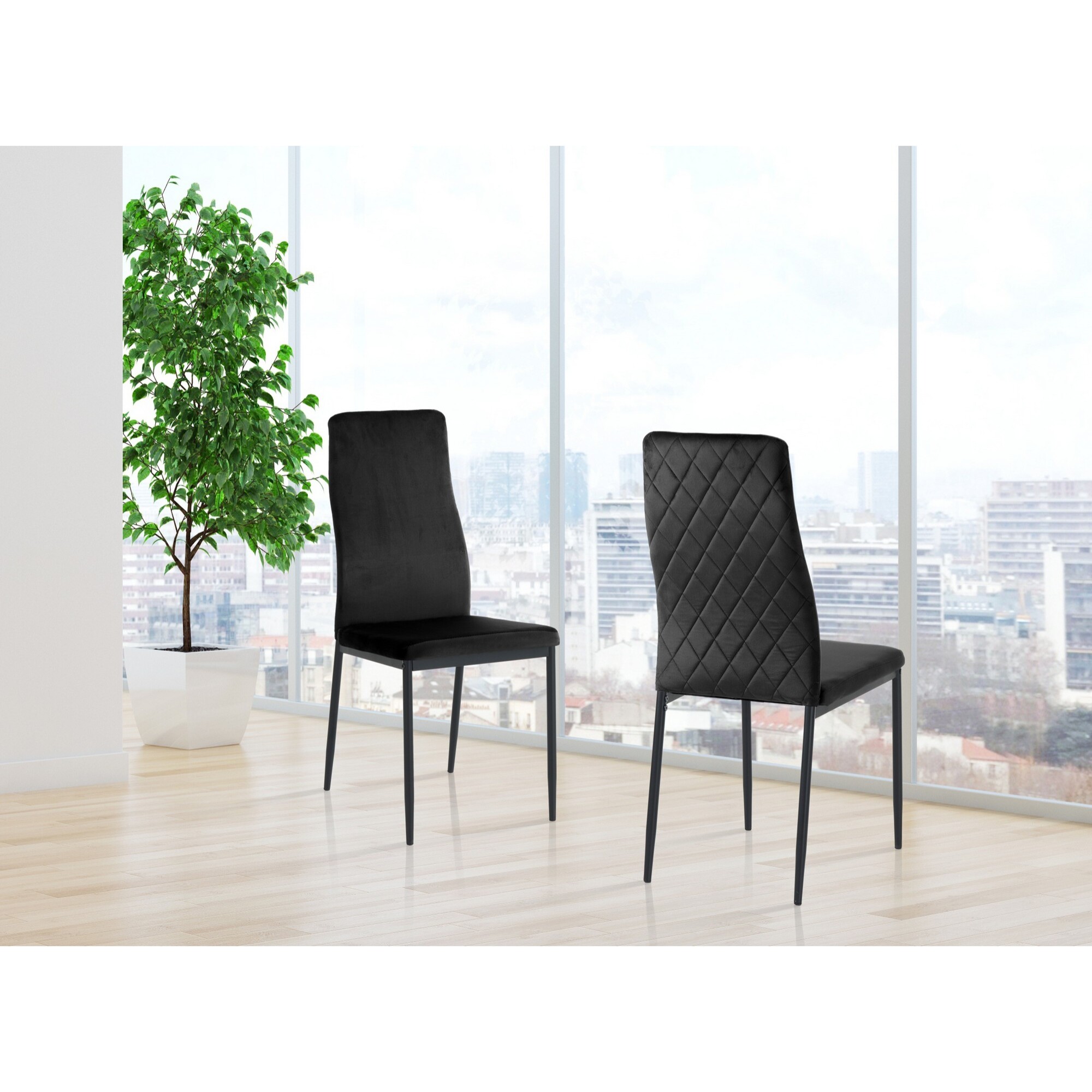 Tomasucci Lot de 6 Chaises FEFE' NOIR