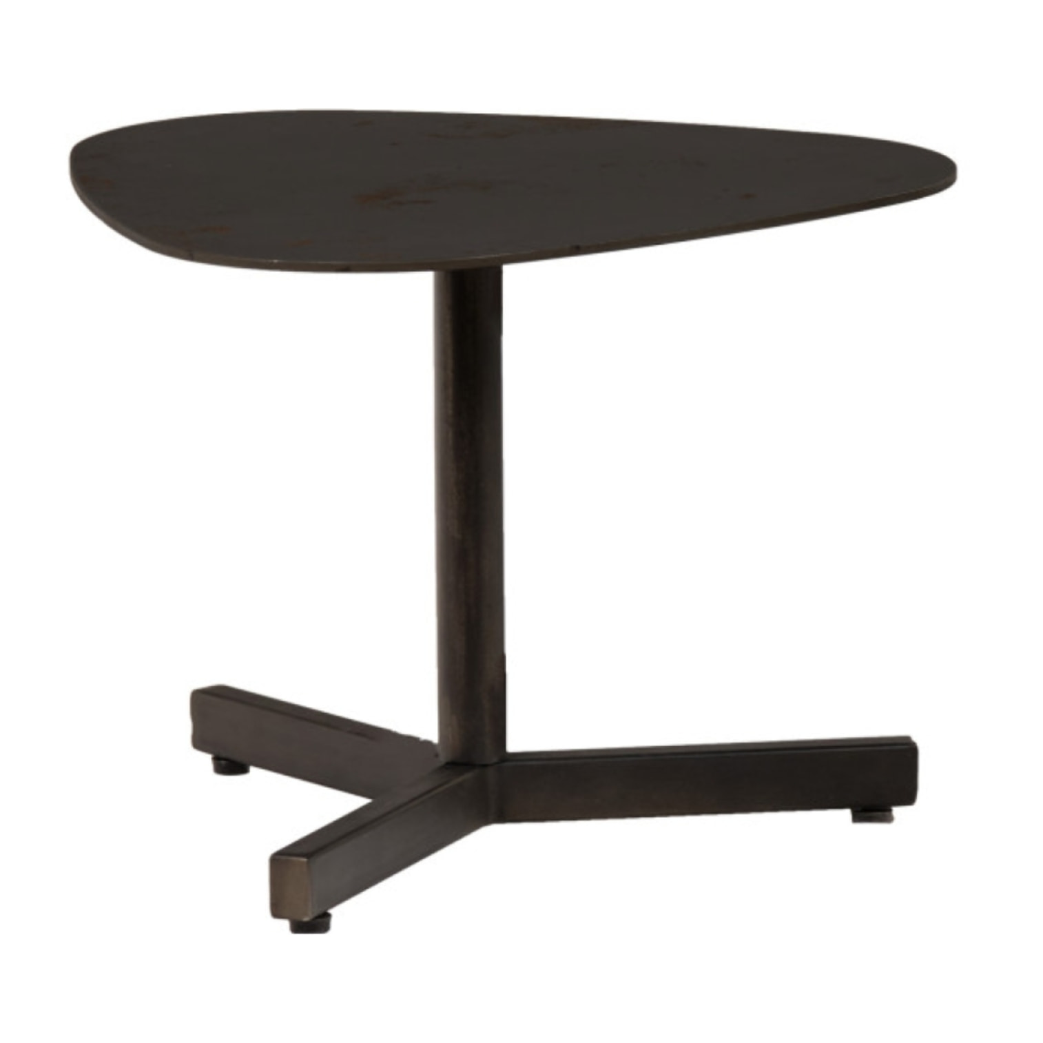 Table basse triangulaire en métal gris anthracite - 40 cm - PEGGY