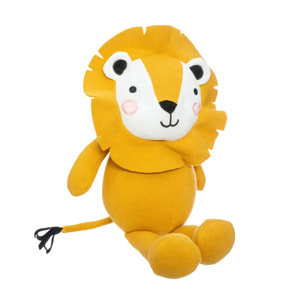 Peluche enfant lion jaune H44cm