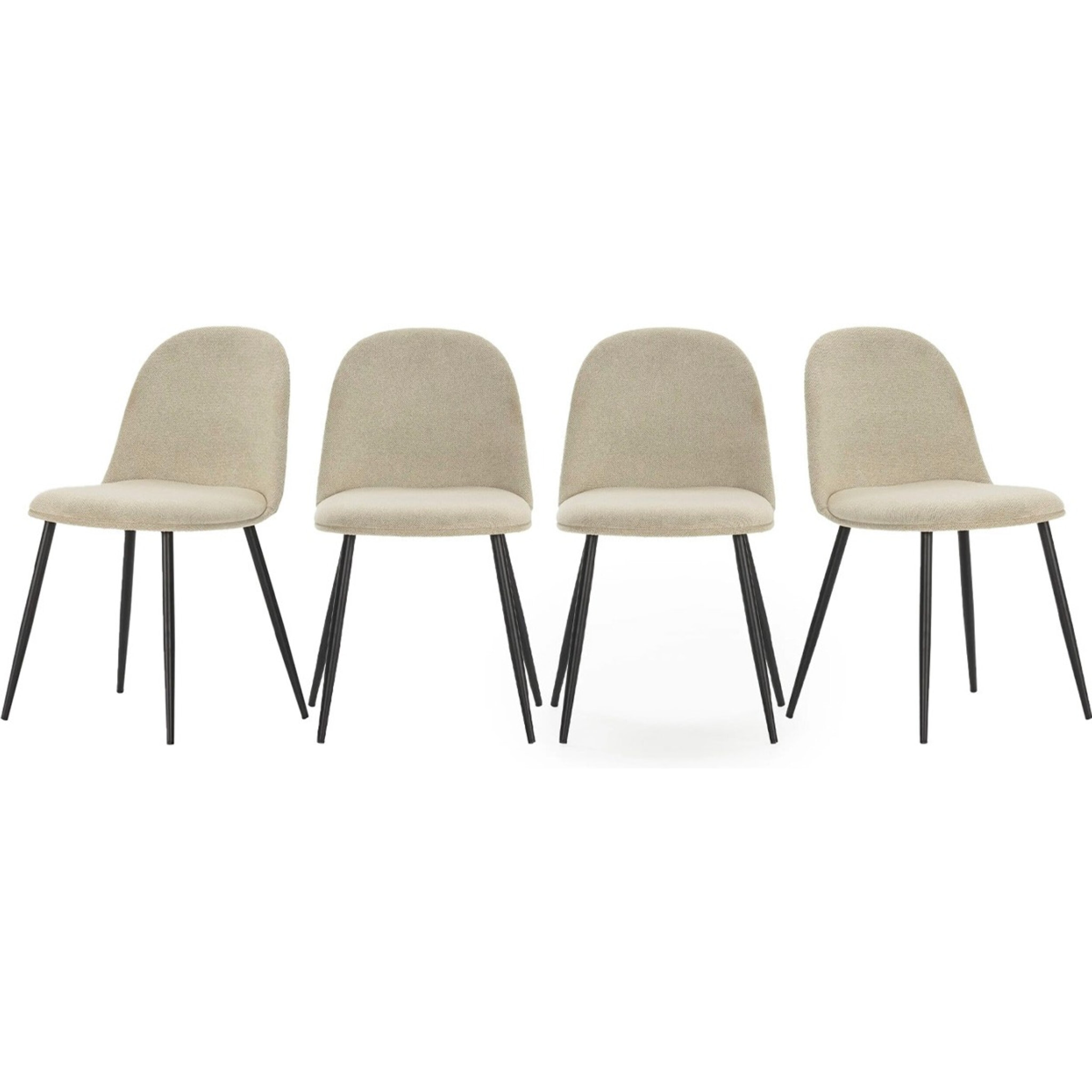 Lot de 4 chaises en tissu - HAVEN