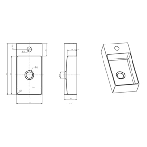 Aurum Lave mains en Acier Inoxydable 304, 40x22x11cm, Chrome brossé (SATAUR4022BS)