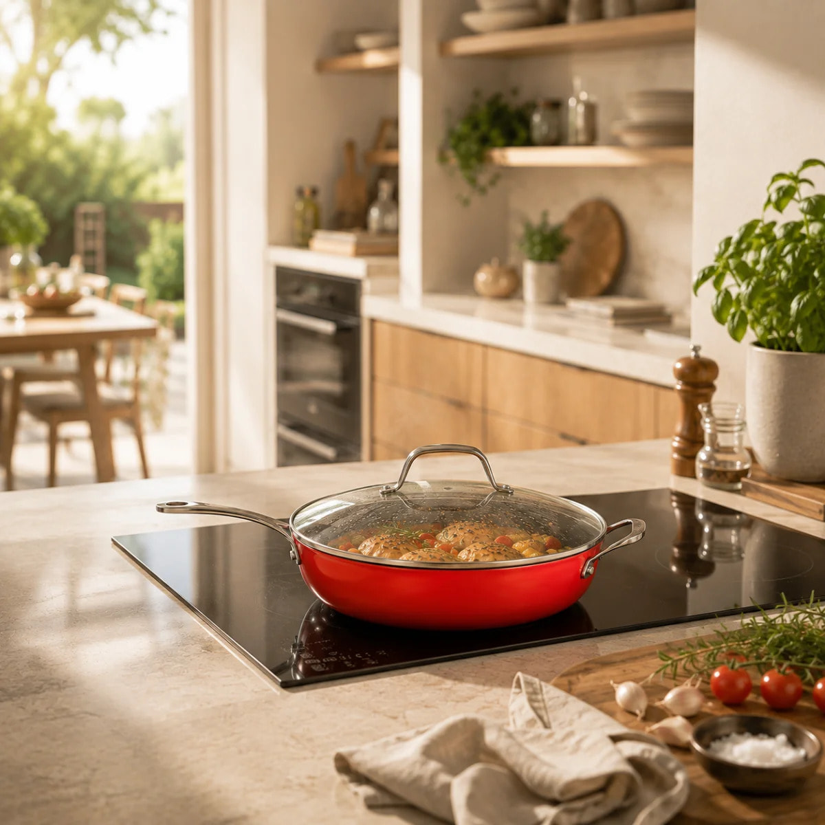 Sauteuse en fonte légère