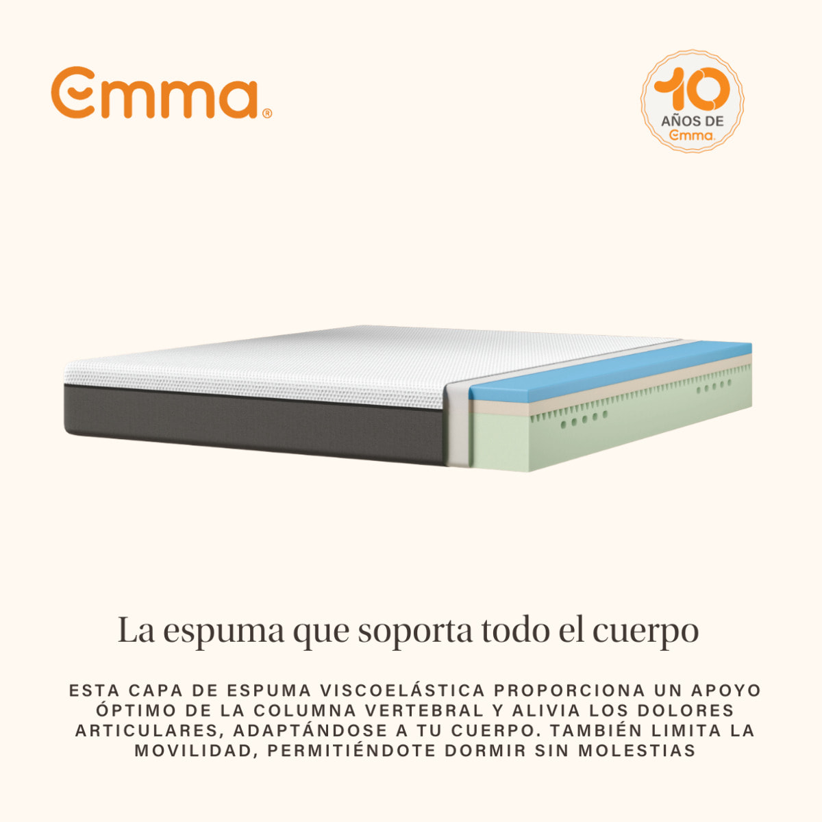 Colchón Original Classic | Espuma viscoelástica MemoryAdapt | 25 cm