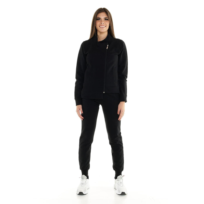 Chándal de mujer Leone con cremallera completa Blackout