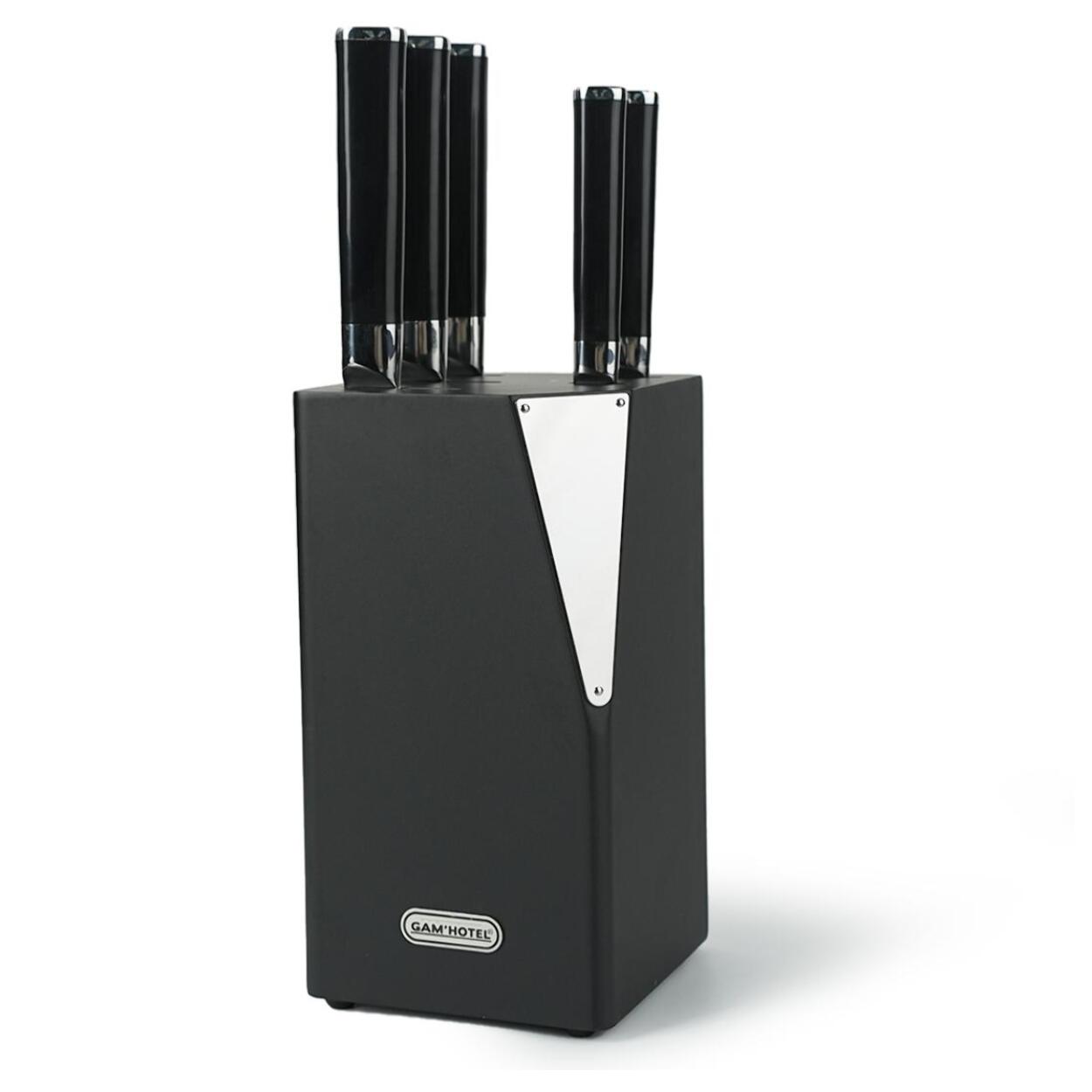 Bloc 5 couteaux - "Steel"