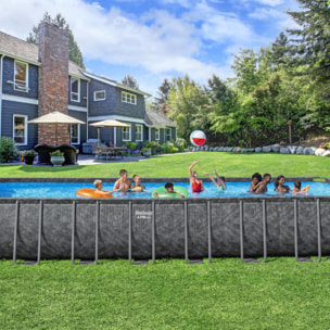 Bestway Piscine hors sol tubulaire rectangulaire Bestway APX 365 - 956 x 488 x 132 cm gris foncé