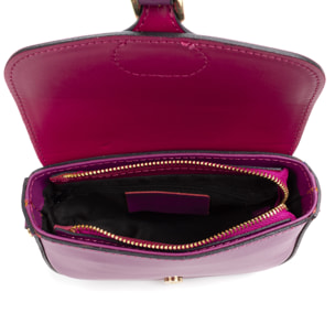 Borsa a tracolla da donna Annone. Finitura Ruga in vera pelle