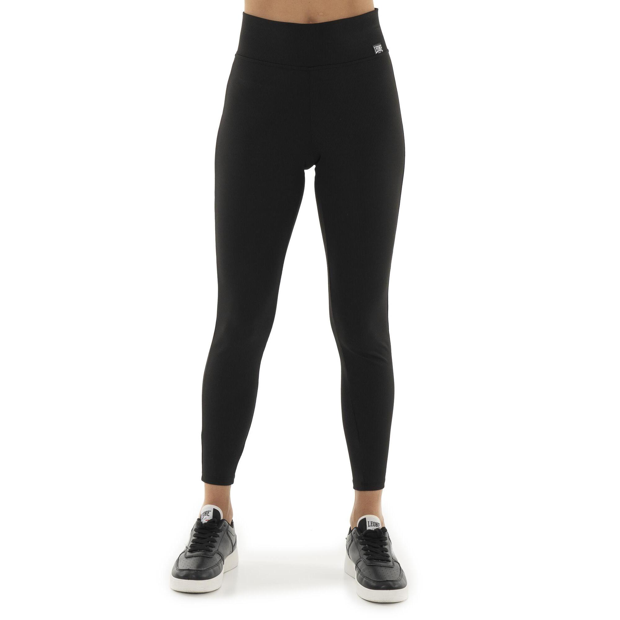 Leggings da donna a costine elasticizzato Leone Basic