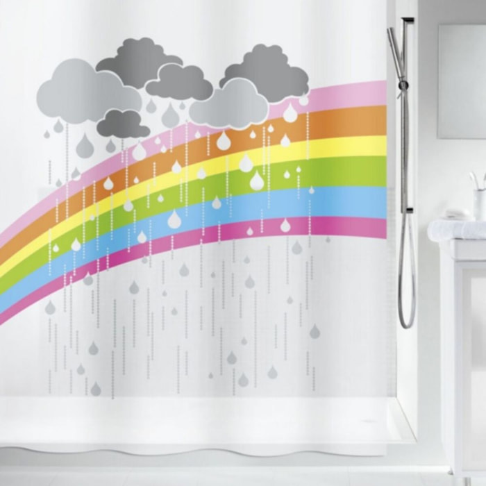 Rideau de douche PEVA ARC EN CIEL 180x200cm Multicolor Spirella