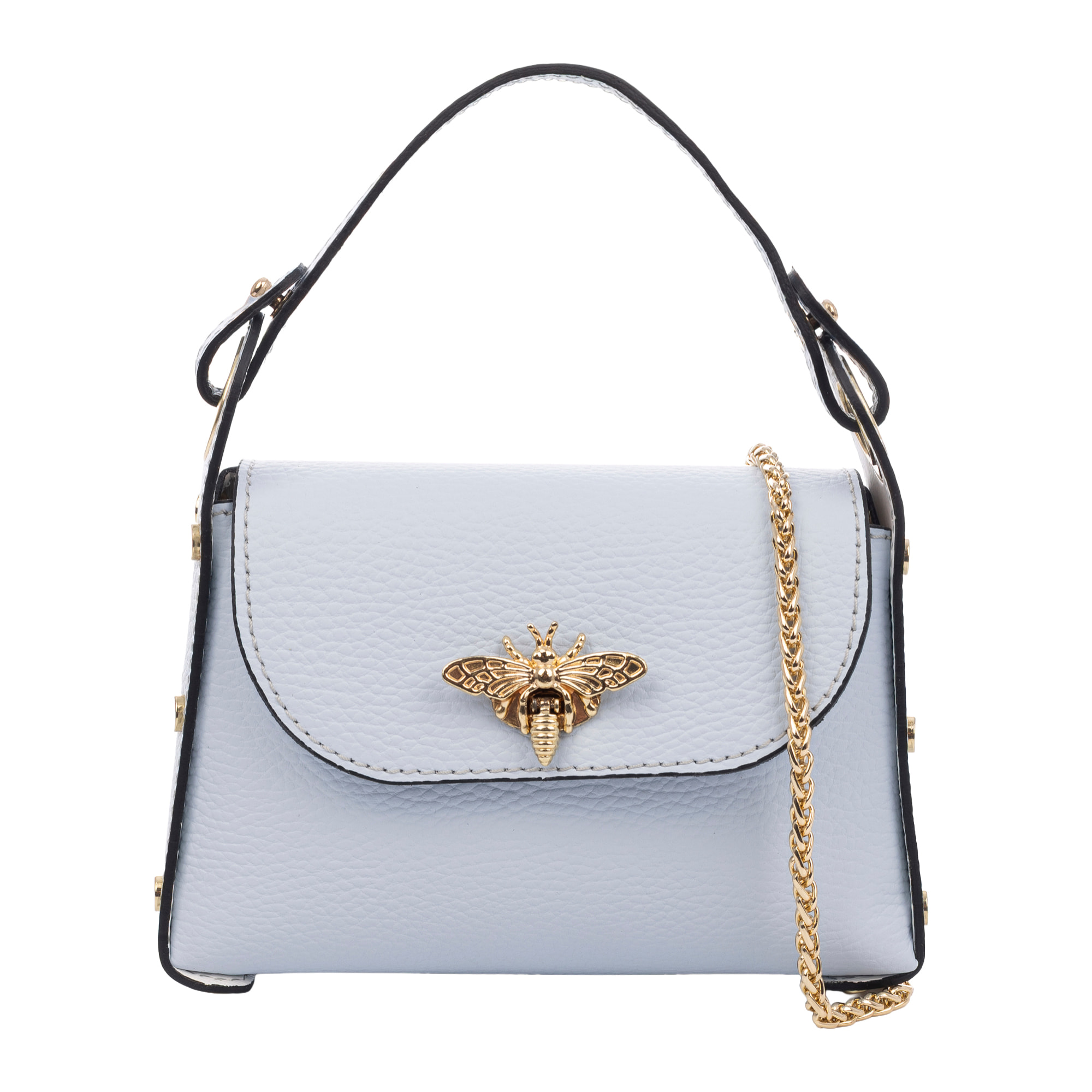 Aquileia bolso de mano mujer. Piel auténtica acabado Dollaro.