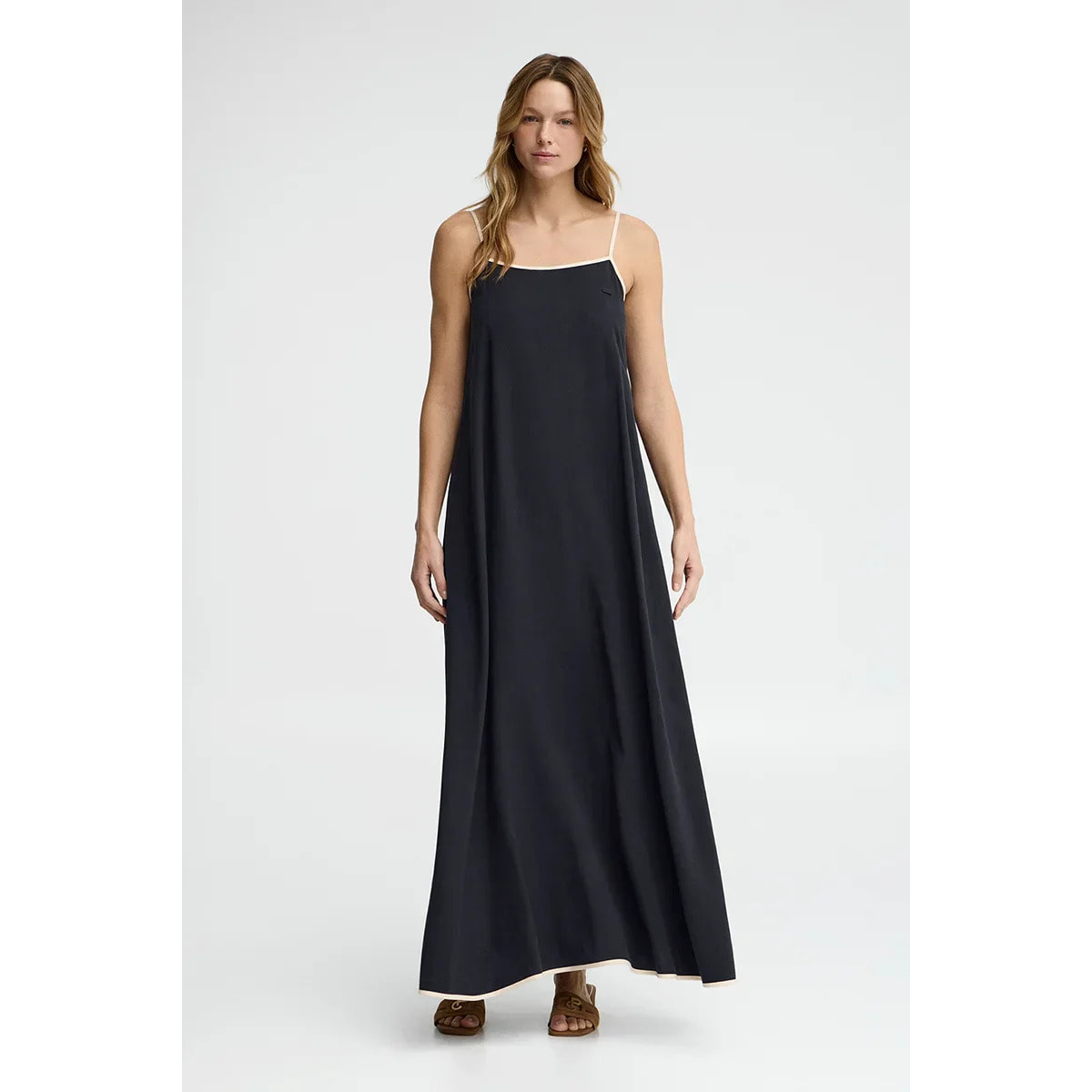 Vestido de tirantes azul marino con corte holgado Polo Club