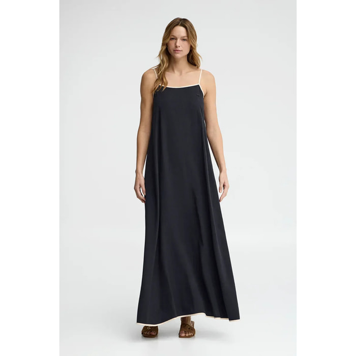 Vestido de tirantes azul marino con corte holgado Polo Club