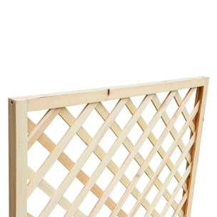 Dorothy - Fioriera in legno di cedro impregnato con spalliera H180 cm - natural oak