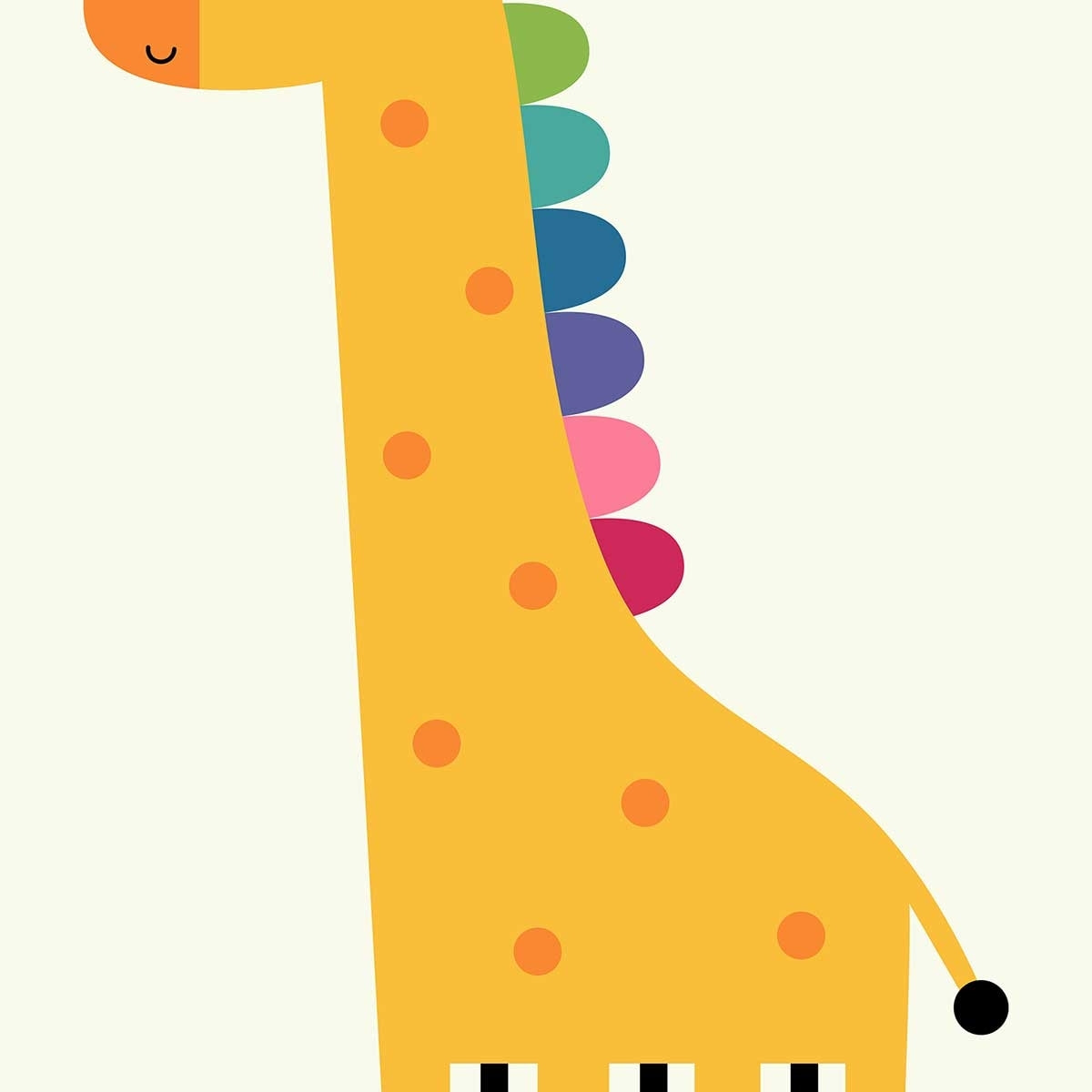 Affiche  girafe colorée Affiche seule