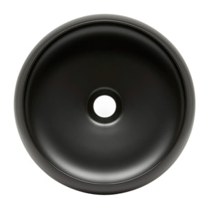 Feel Design lavabo à poser 36x36 cm noir mat sans trop-plein, qualité SAT, (SATUMFEEL3636BKM)