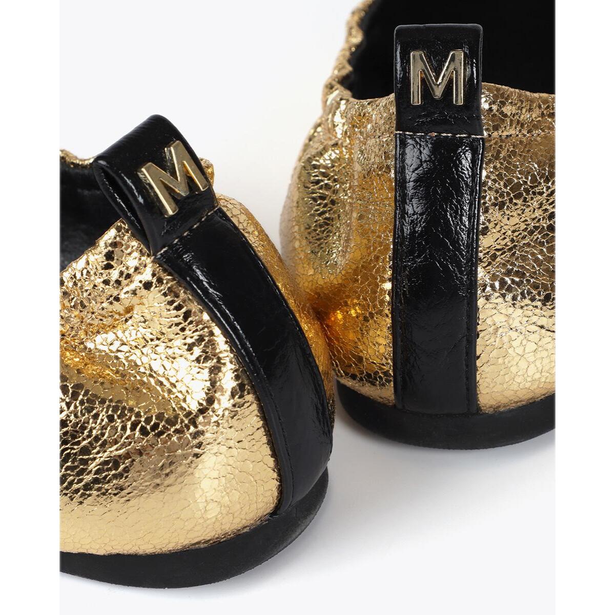 Ballerina a punta arricciata metallica