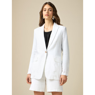 Oltre - Blazer in puro lino - Bianco