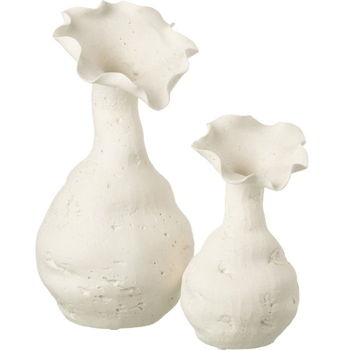 J-Line vase Helix - céramique - blanc - large