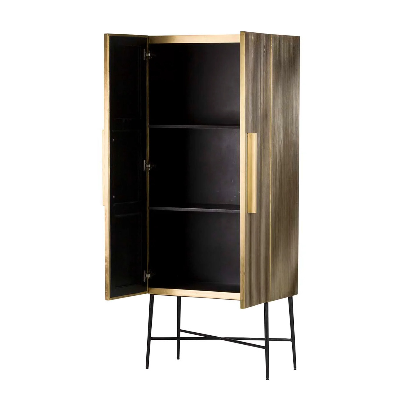 Cabinet Mdf Metal Marron Lumina 75x40x180 Cm