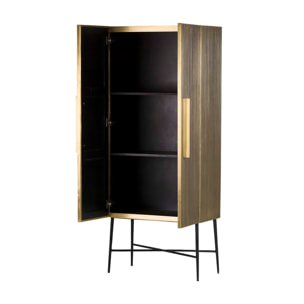 Cabinet Mdf Metal Marron Lumina 75x40x180 Cm