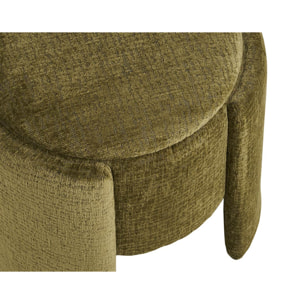 Joe - pouf avec rangement en velours texturé - Vert