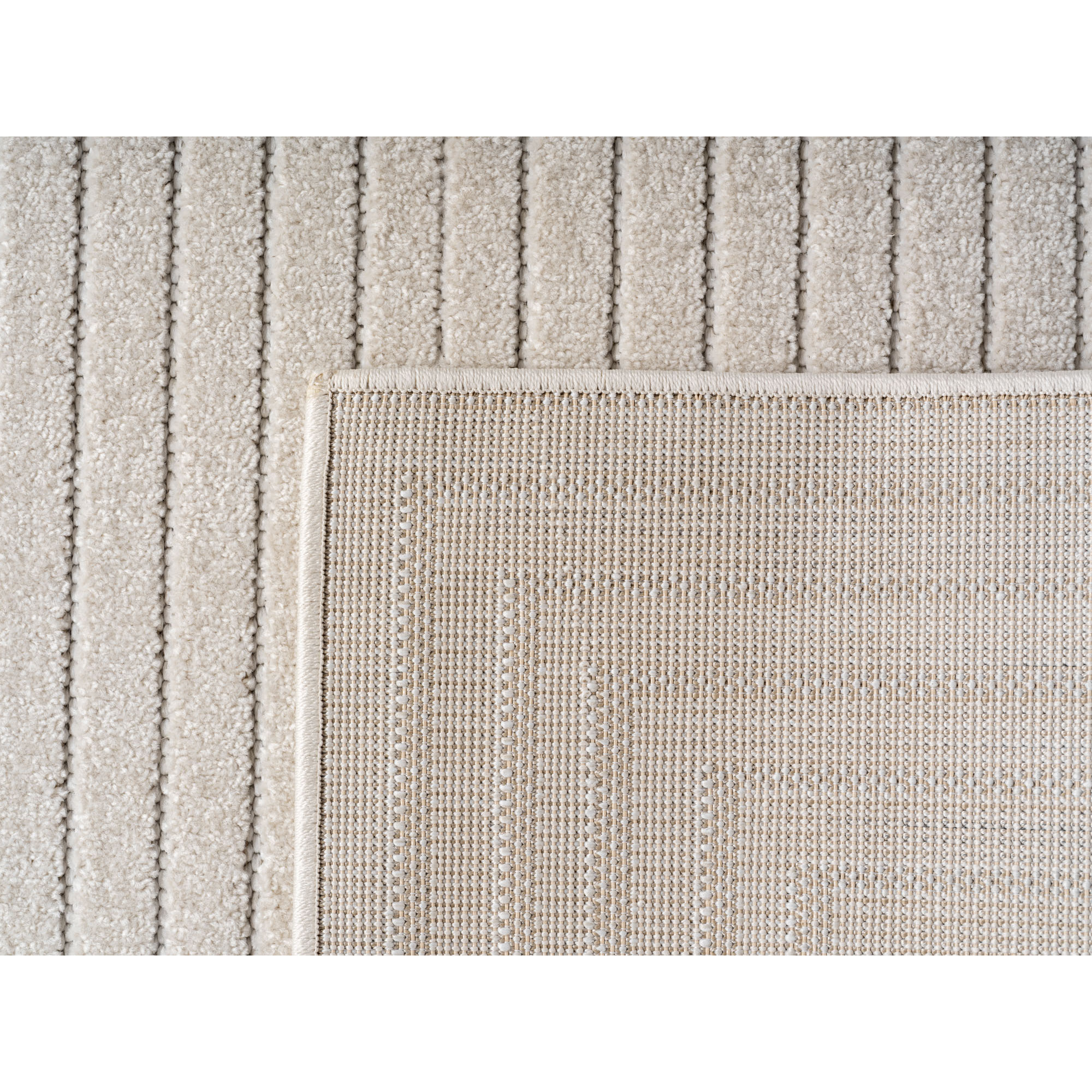 ALVORA - Tapis intérieur/extérieur crème à motif graphique