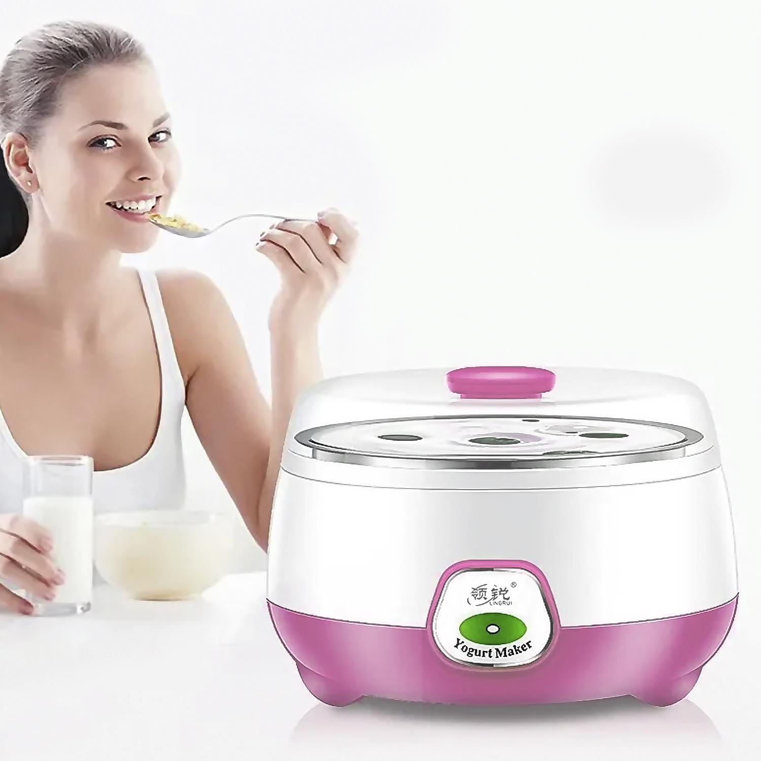 Yogurtiera elettrica, controllo costante della temperatura, contenitore in acciaio inox. Per uso alimentare senza BPA