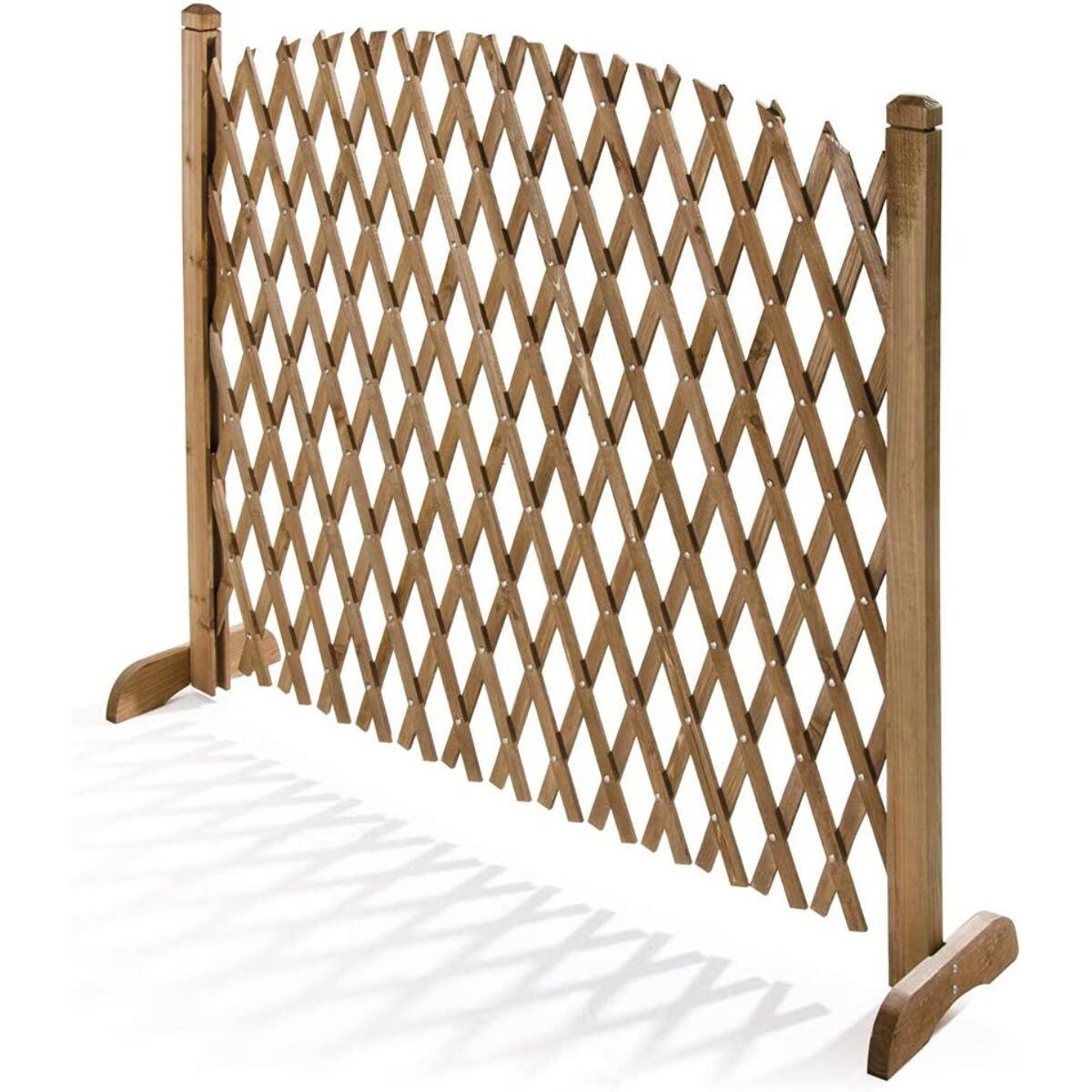 Griglia In Legno Pannello Estensibile Fino a 150 Cm Grigliato Divisorio Separè Alto 103 Cm Autoportante Per Balcone Giardino Terrazzo Piscina P