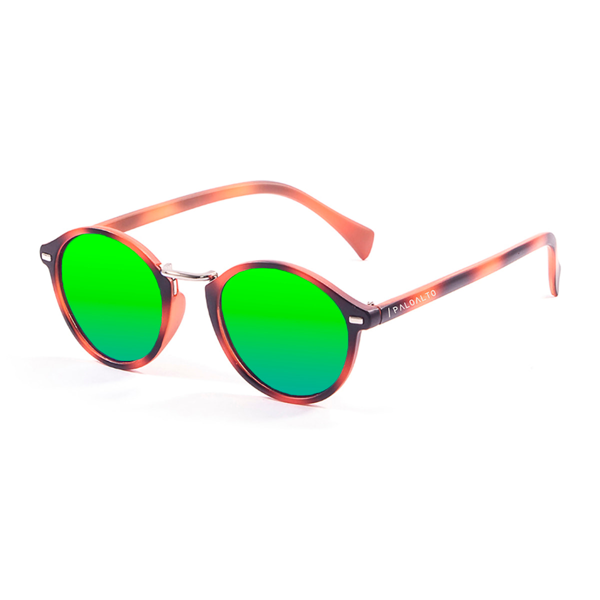 Gafas de sol PALO ALTO MARYLAND - Tiras verticales marrón / Revo verde