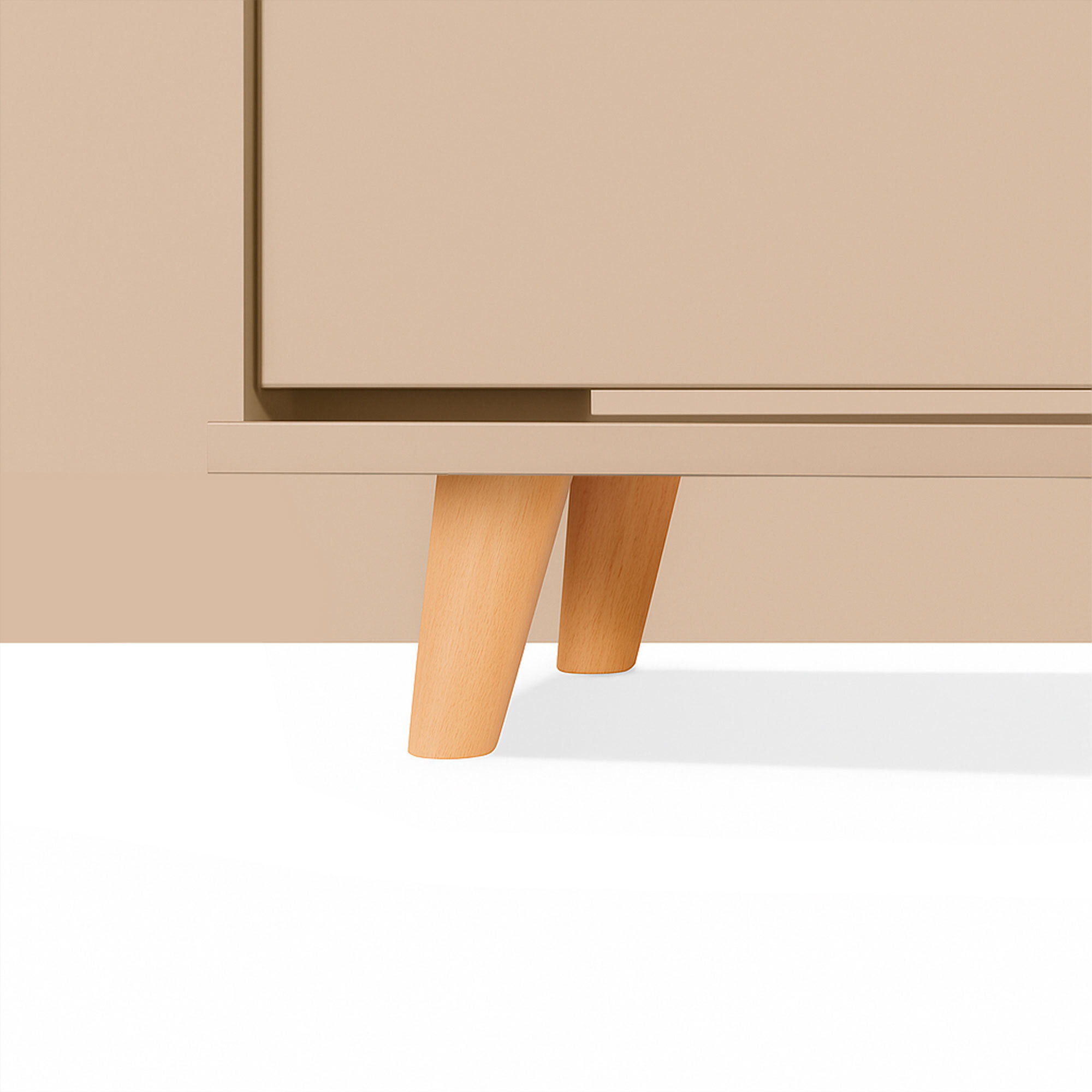 Plana - Scarpiera Salvaspazio 3 Ante 55x116x25 cm 18 Paia in Legno Tortora