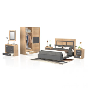 Dormitorio Kira 4C Plus Cambria - Grafito