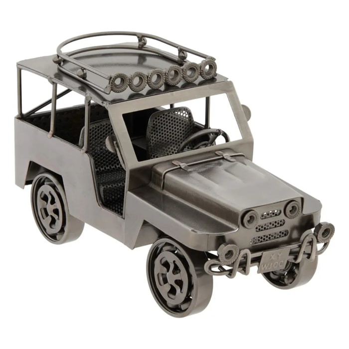 Voiture déco Imran L.24cm argent