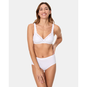 Sujetador sin aros de sujeción clásica con encaje